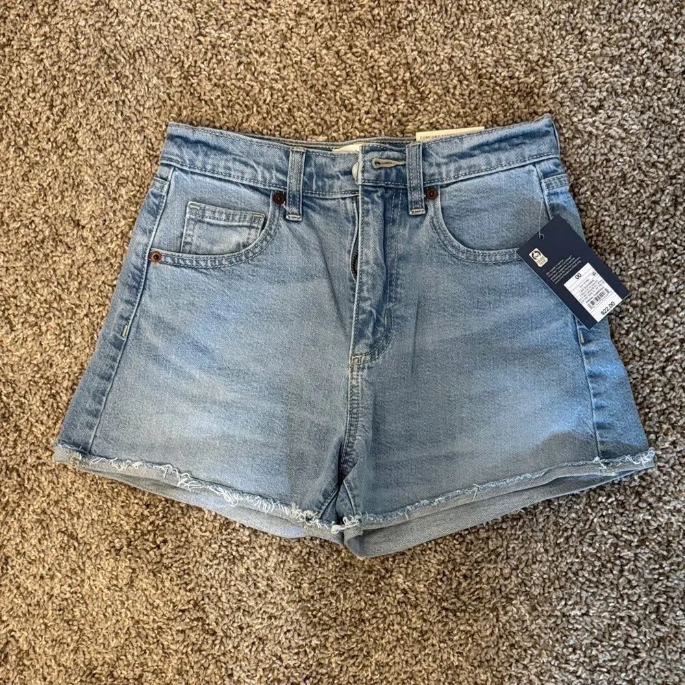 Universal Thread Light Blue High-Rise Denim Cutoff Shorts